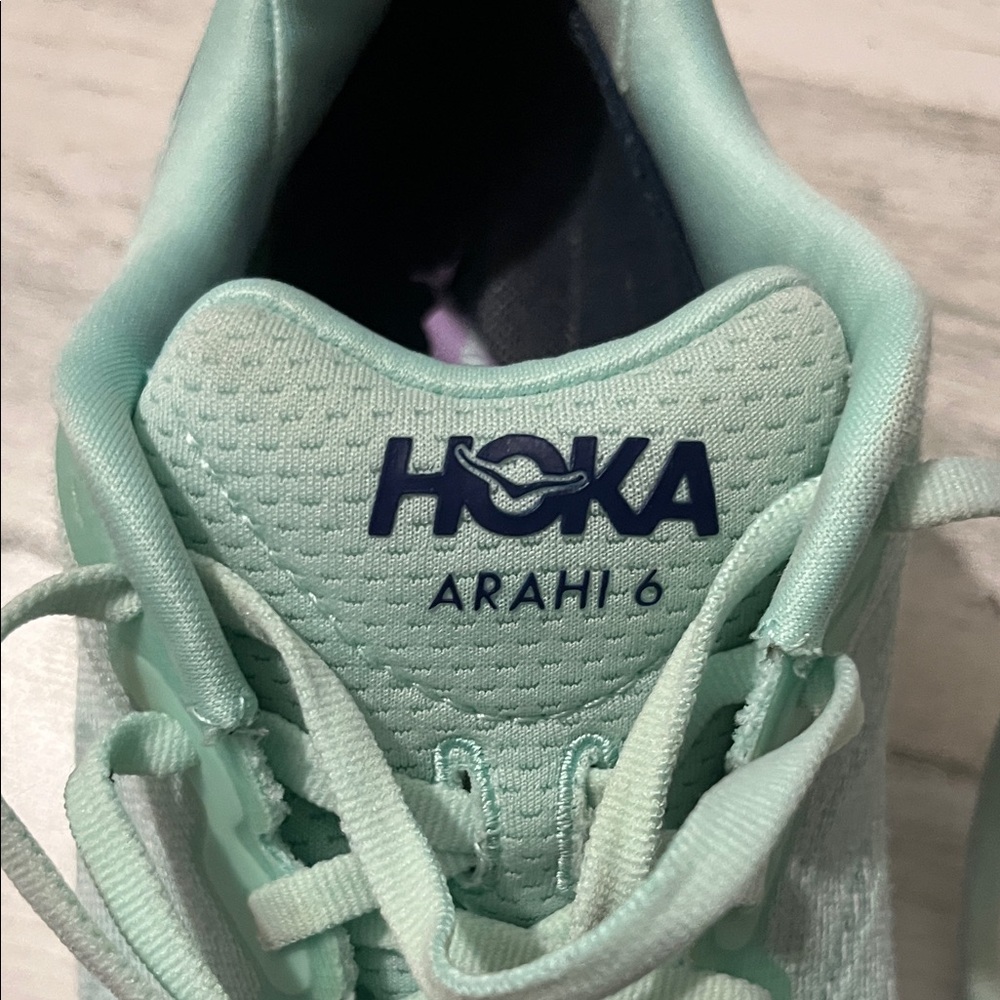 Hoka Women's Arahi 6 Mint and Lavender Running Shoes Size 7 - Picture 10 of 11